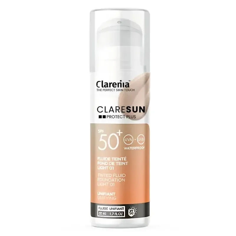 CLARENIA Claresun Fond de Teint 01 Light SPF50+ Waterproof 50 ml