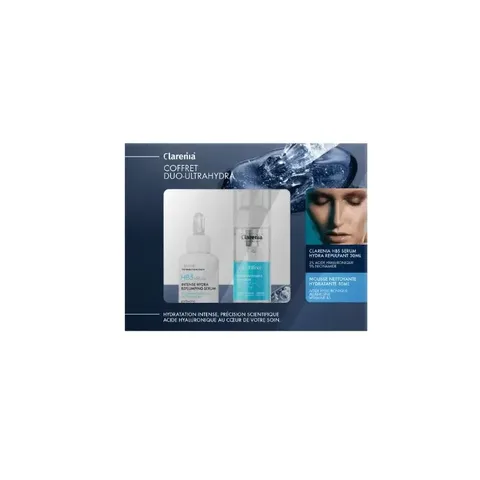 CLARENIA Coffret Duo Ultra Hydra HB5 Sérum 30ml+hydra Effect Mousse 50 ml (offert)