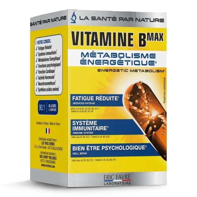 ERIC FAVRE Vitamine B Max Métabolisme Énergétique 30 Comprimes