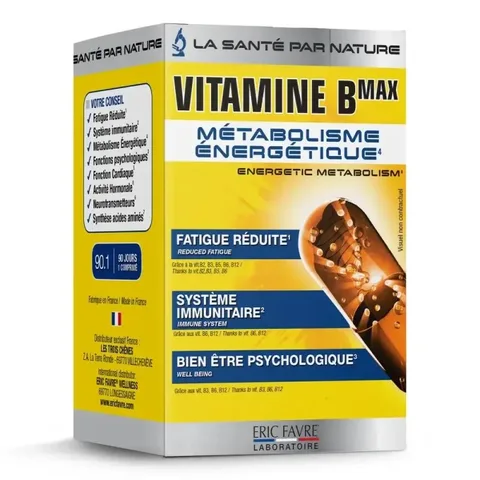 ERIC FAVRE Vitamine B Max Métabolisme Énergétique 30 Comprimes