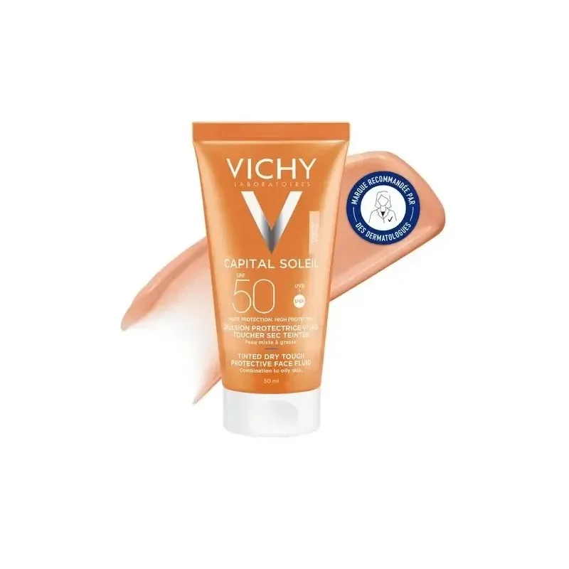 VICHY Capital Soleil Émulsion Toucher Sec Teintée SPF50 50 ml