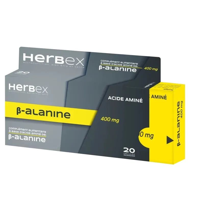 HERBEX Beta-Alanine 400 mg 20 Gélules