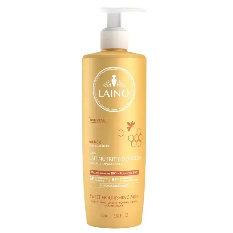 LAINO Lait Nutritif Douceur Miel de Garrigue Bio et Tournesol Bio 400 ml