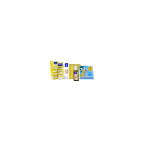 MUSTELA Trousse Jaune Lait Solaire 100ml+cicastela Crème Réparatrice 40ml+gel Lavant Bio 45 ml (offert)