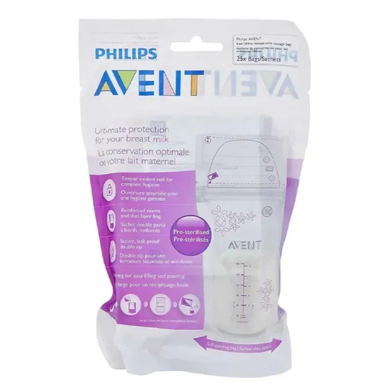 AVENT Philips Sac de Conservation du Lait Maternel 25 Pièces