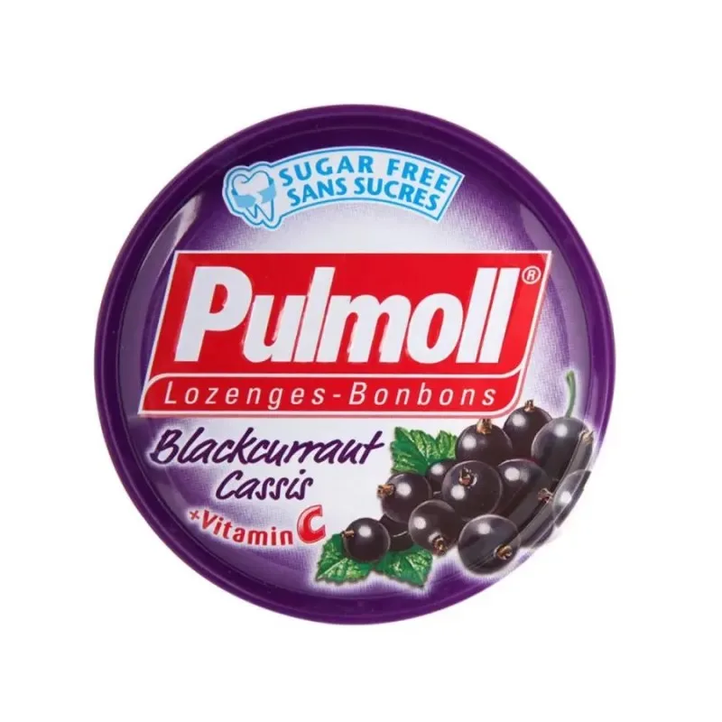 PULMOLL sans Sucre Saveur Cassis 45 g
