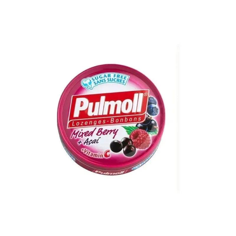 PULMOLL sans Sucre Saveur Fruits Rouges 45 g