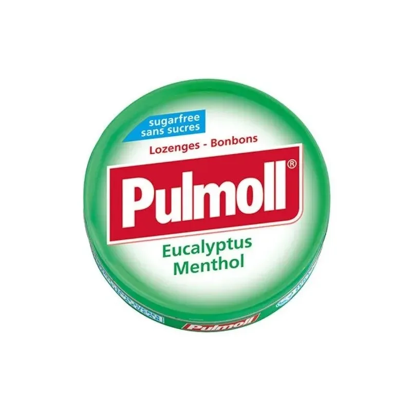 PULMOLL Eucalyptus Menthol Pastilles sans Sucres 45 g