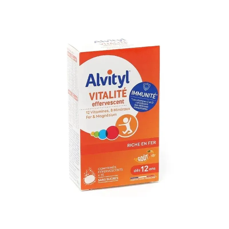 ALVITYL Multivitamine Effervescents sans Sucre 30 Comprimés
