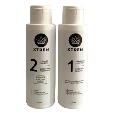 XTREM KERATIN Minii Kit Shampoing Purifiant 100ml+lissage Soyeux 100 ml