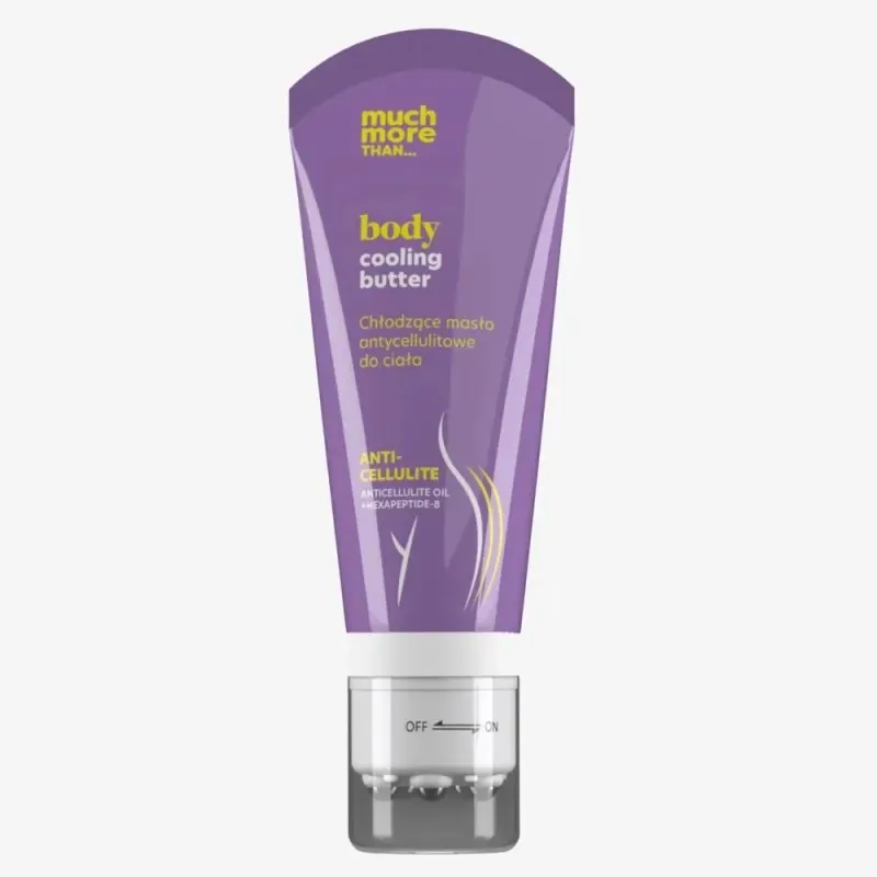 MUCH MORE THAN Beurre Corporel Rafrichissant Anti-Cellulite avec Masseur Violet 220 ml