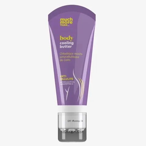 MUCH MORE THAN Beurre Corporel Rafrichissant Anti-Cellulite avec Masseur Violet 220 ml