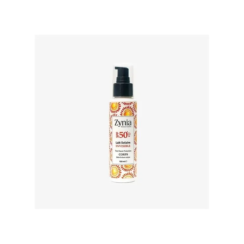 ZYNIA Lait Solaire Invisible Corps SPF50+ 100 ml