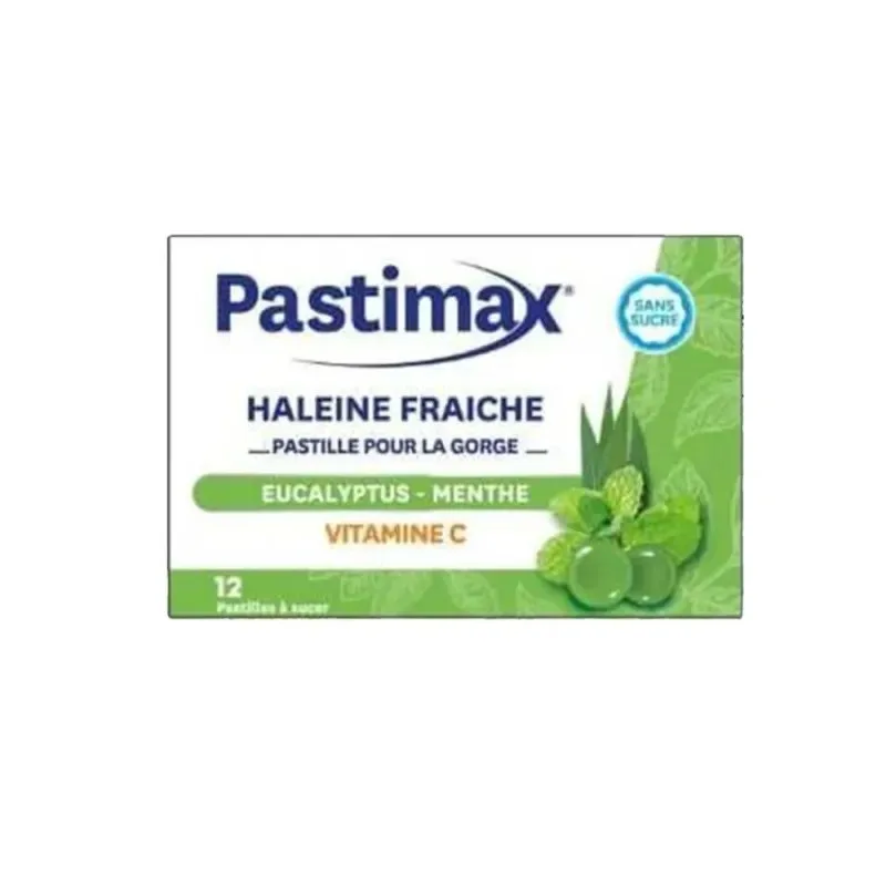 Pastimax Haleine Fraiche Eucalyptus Menthe 12 Pastilles à Sucer