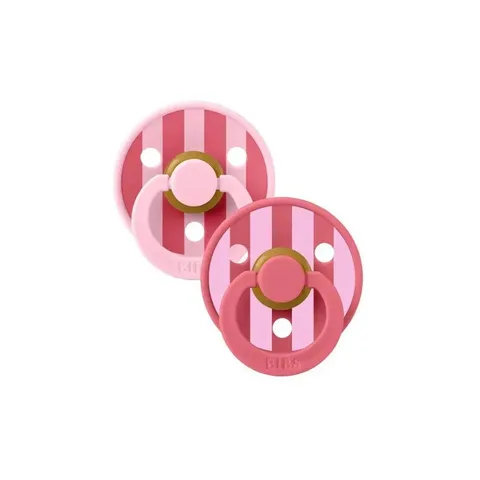 BIBS 02 Sucettes Natural Rubber Baby Pink Coral Size 1