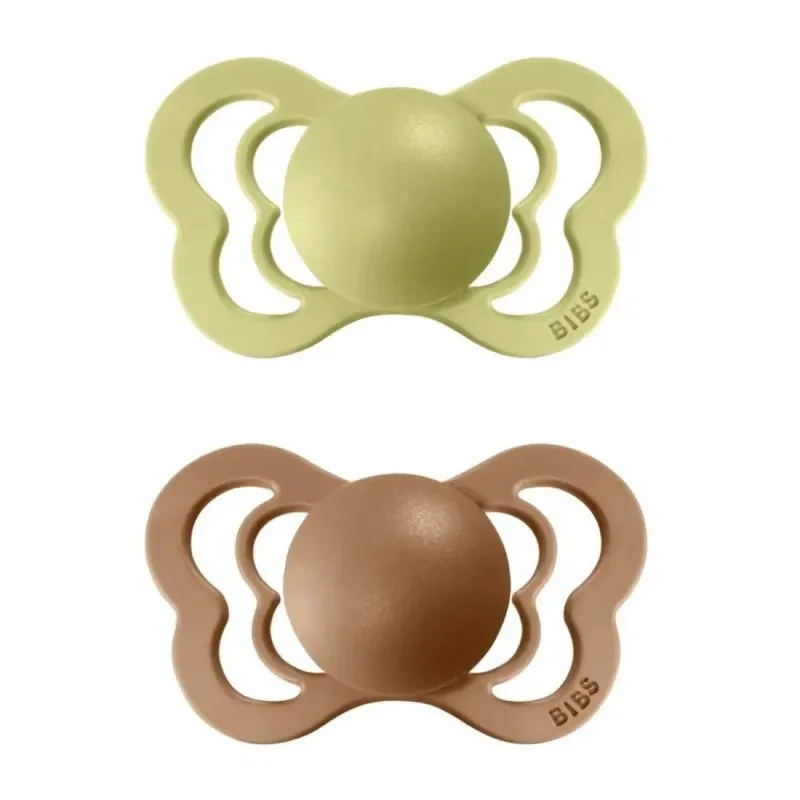 BIBS 02 Sucette Couture Pacifier Latex Anatomical Meadow Earth Size 2