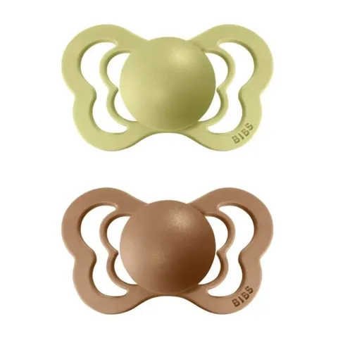 BIBS 02 Sucette Couture Pacifier Latex Anatomical Meadow Earth Size 2