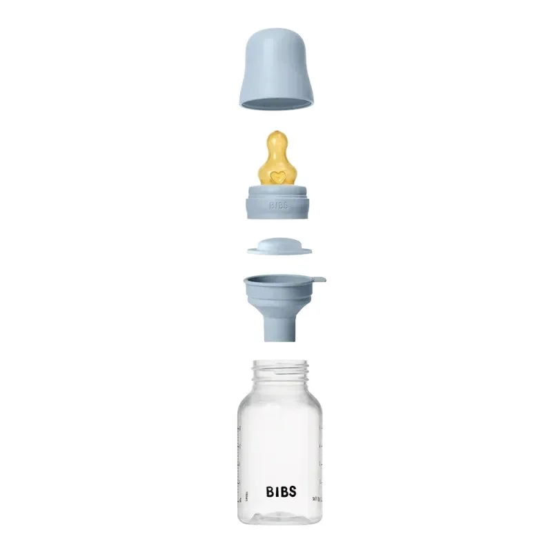 BIBS Biberon Bottle Latex Slow Flow Baby Blue 0m+ 150 ml — photo 2