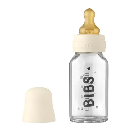 BIBS Baby Glass Bottle Biberon en Verre Ivory 110 ml