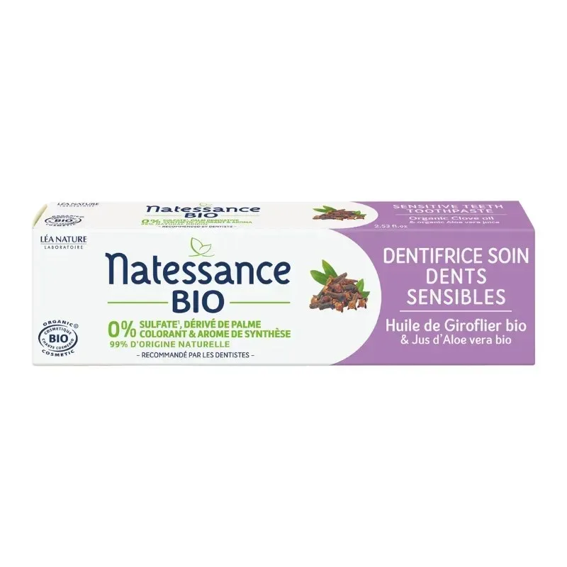 NATESSANCE Bio Dentifrice Dents Sensibles 75 ml