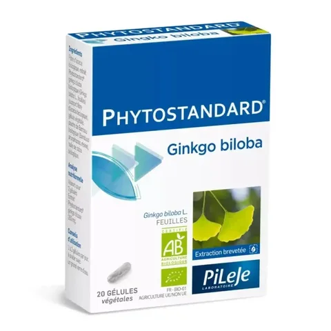PILEJE Phytostandard Ginkgo Biloba 20 Gélules Vegetales