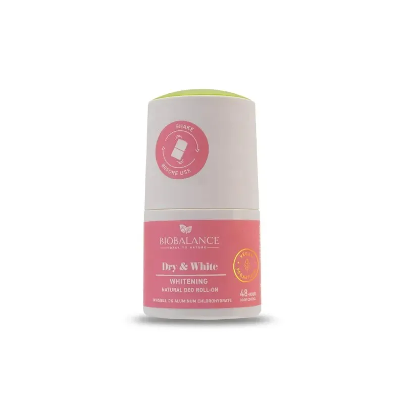 BIOBALANCE Dry & White Roll On Éclaircissant 48H 50 ml