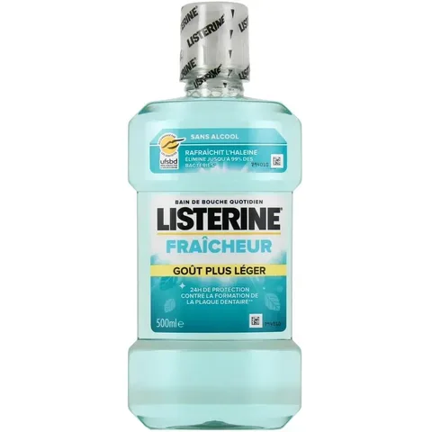 LISTERINE Bain de Bouche Fraicheur Gout Plus Léger 500 ml