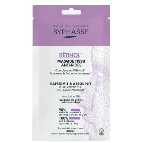 BYPHASSE Masque Tissu Anti-Rides Rétinol Skin Booster 18 ml