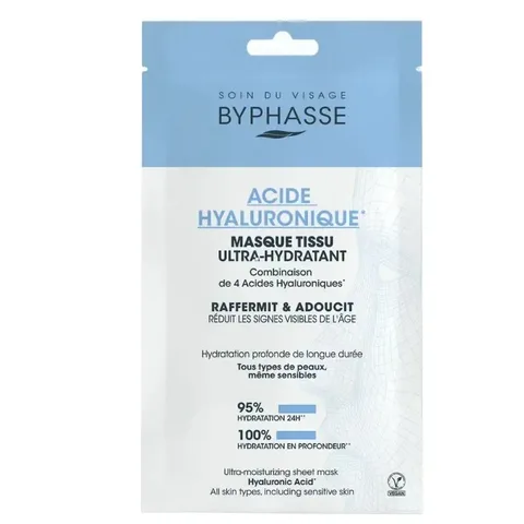 BYPHASSE Masque Tissu Ultra-Hydratant Acide Hyaluronique Skin Booster 18 ml
