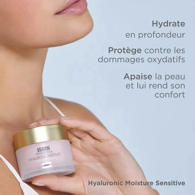 ISDIN Crème Hydratante à l'acide Hyaluronique Peaux Sensibles 50 g — photo 2