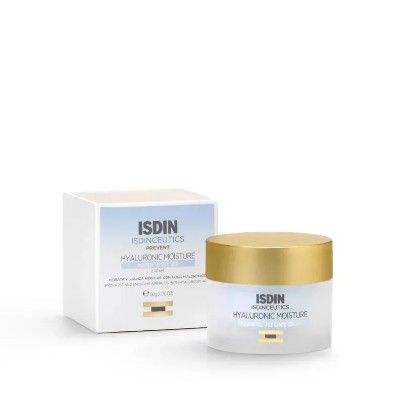 ISDIN Crème Hydratante à l'acide Hyaluronique Peaux Normales à Sèches 50 g