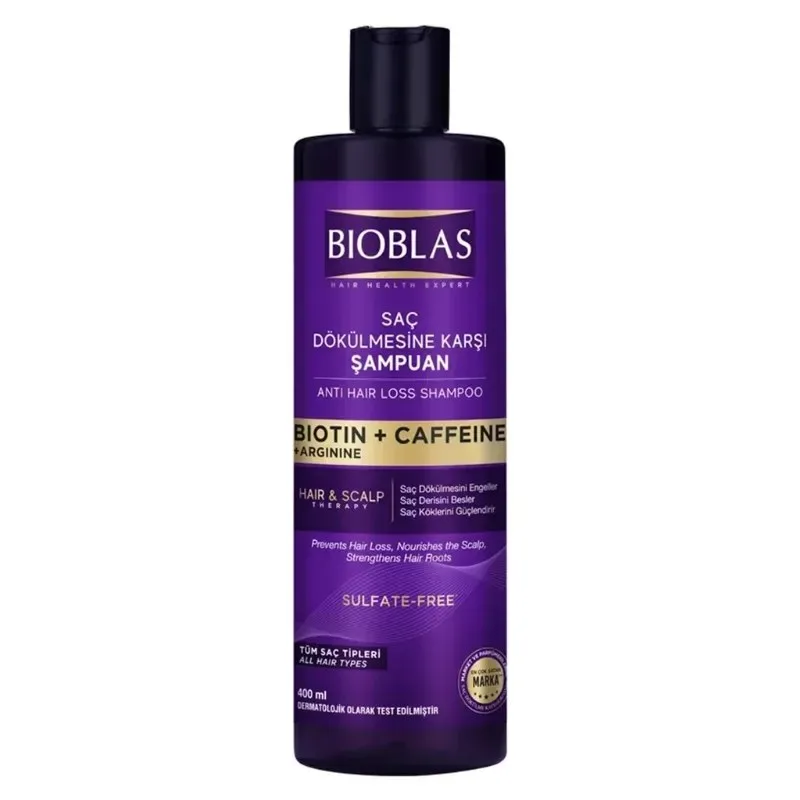 BIOBLAS Shampooing Biotine et Caféine 400 ml