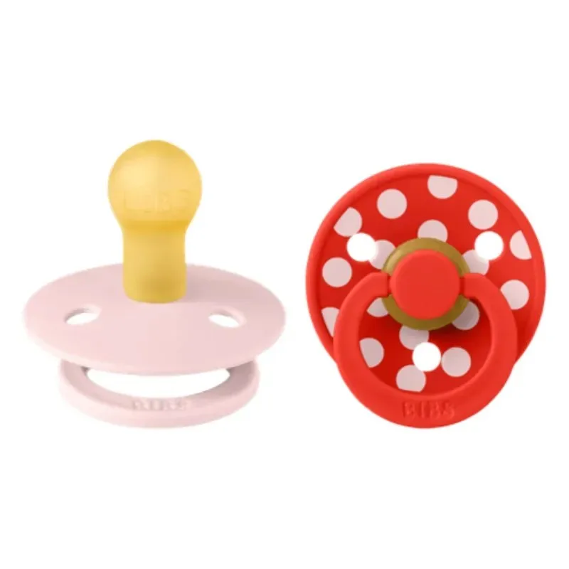 BIBS 2 Sucettes Colour Natural Rubber Blossom Candy Apple Taille 1 0 mois+