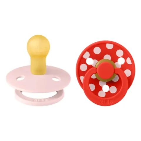 BIBS 2 Sucettes Colour Natural Rubber Blossom Candy Apple Taille 1 0 mois+