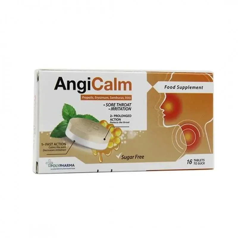POLYPHARMA Angicalm Propolis 16 Comprimés à Sucer