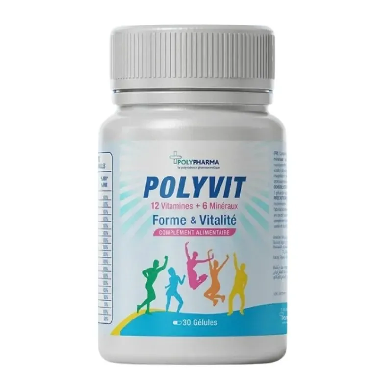 POLYPHARMA Polyvit Forme et Vitalité 30 Gélules