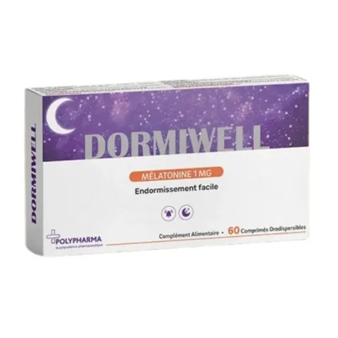 POLYPHARMA Dormiwell Mélatonine 1 mg 60 Comprimés