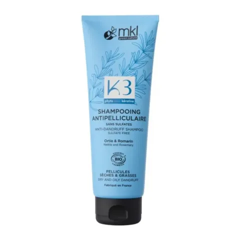 MKL GREEN NATURE K3 Shampooing Antipelliculaire Pellicules Sèches et Grasses Bio 250 ml