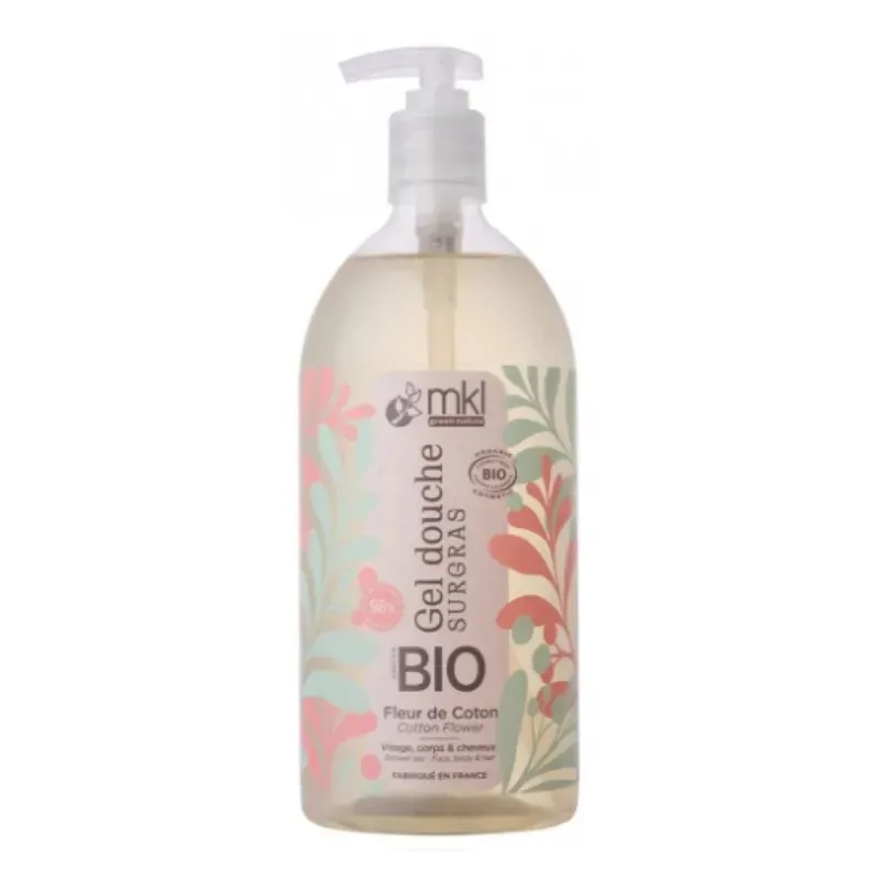 MKL GREEN NATURE Gel Douche Surgras Fleur de Coton Bio 1 L