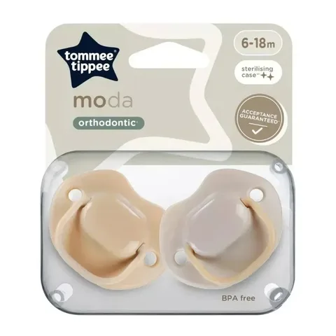 TOMMEE TIPPEE Lot de 2 Sucettes Orthodontiques 6-18 Mois