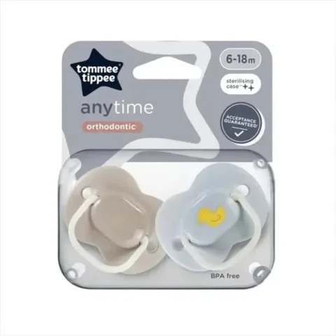 TOMMEE TIPPEE Lot de 2 Sucettes Symétriques 6-18 Mois