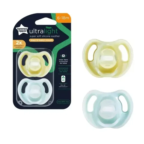 TOMMEE TIPPEE Lot de 2 Sucettes Ultra Légères 6-18 Mois