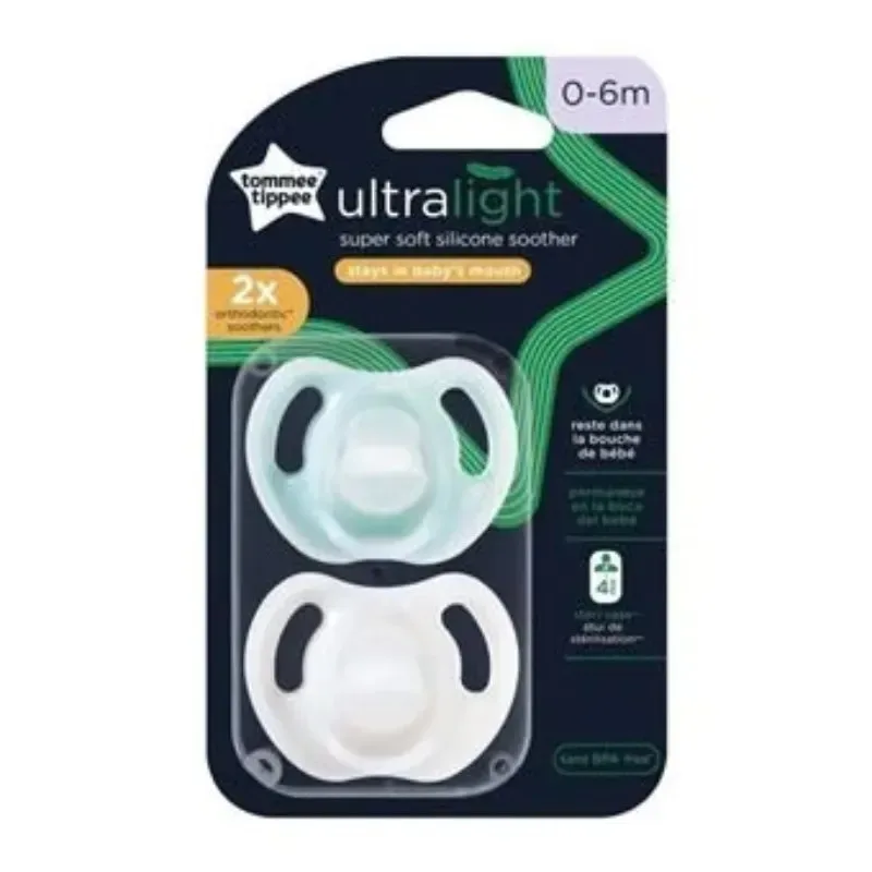 TOMMEE TIPPEE Lot de 2 Sucettes Ultra Légères 0-6 Mois