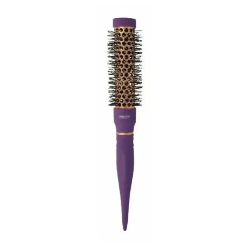 TITANIA Brosse Ronde à Âme Métallique Violet/Cuivre 25 mm Réf. 1354