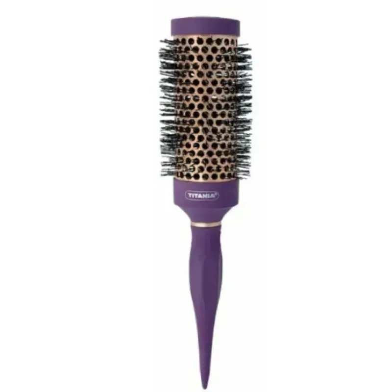 TITANIA Brosse Ronde à Âme Métallique Violet/Cuivre 43 mm Réf. 1352