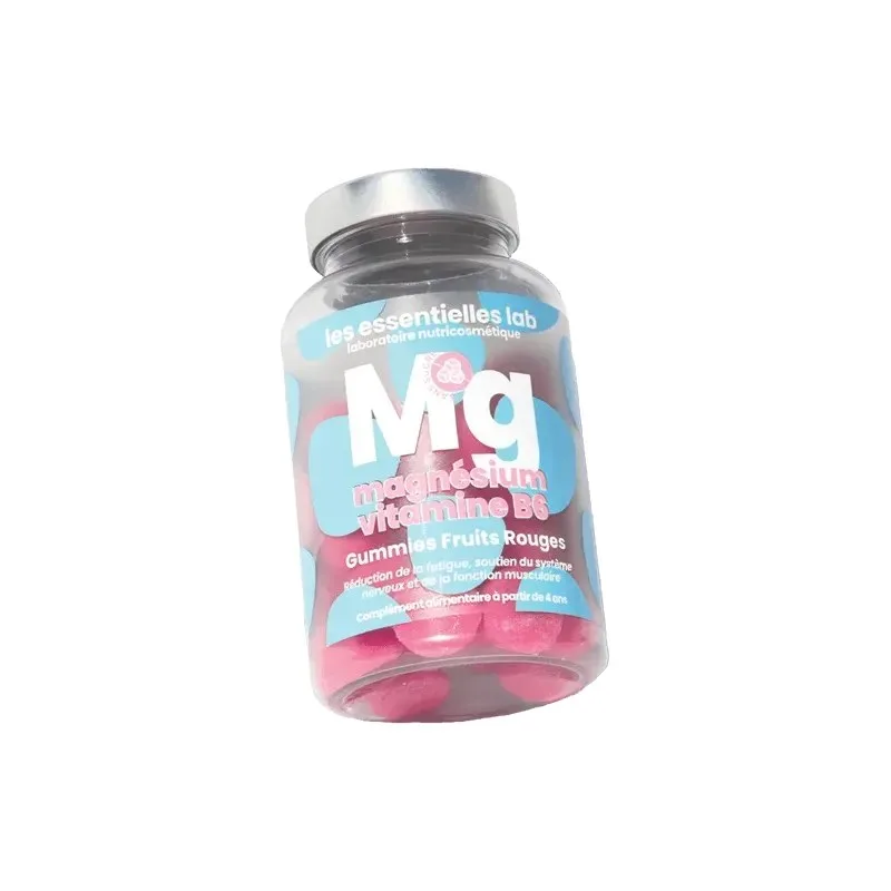 LES ESSENTIELLES LAB Magnésium + Vitamine B6 Gummies Fruits Rouges