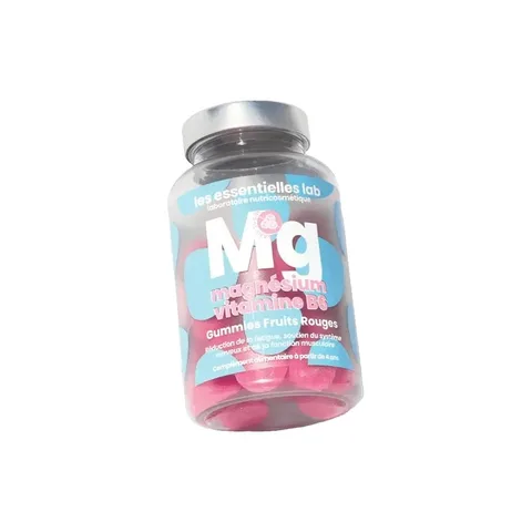 LES ESSENTIELLES LAB Magnésium + Vitamine B6 Gummies Fruits Rouges