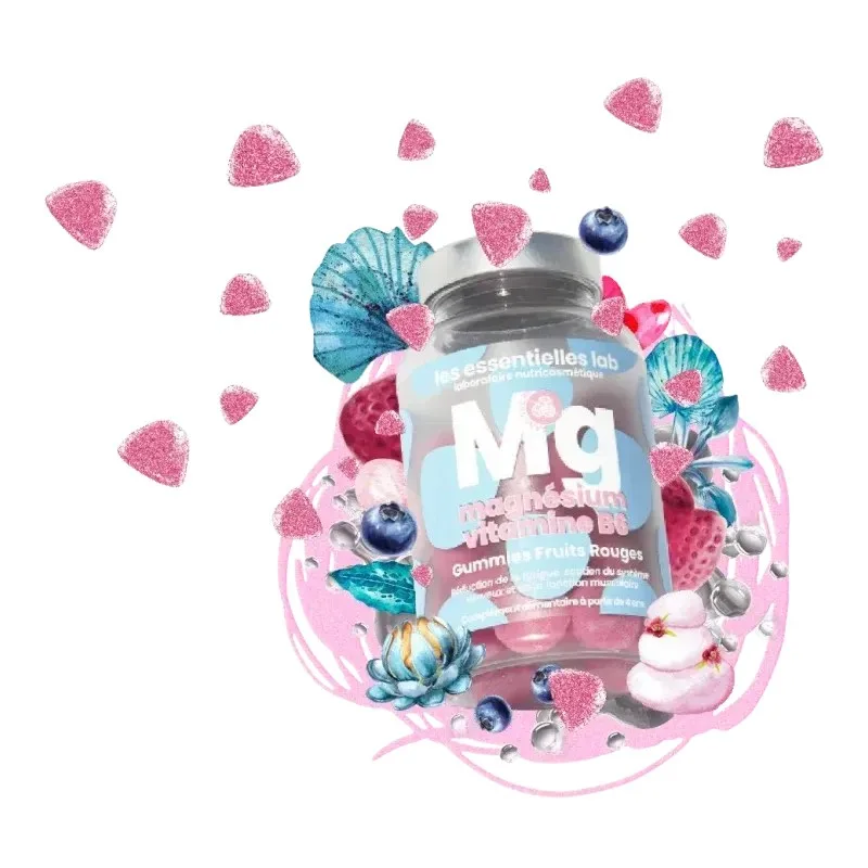 LES ESSENTIELLES LAB Magnésium + Vitamine B6 Gummies Fruits Rouges — photo 2