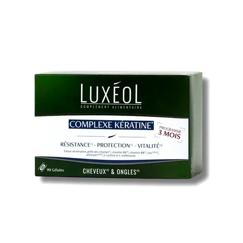 LUXEOL Cheveux Complexe Kératine 3 Mois 90 Gélules