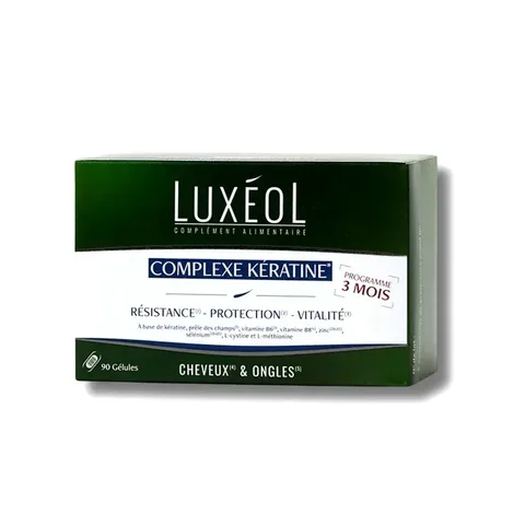 LUXEOL Cheveux Complexe Kératine 3 Mois 90 Gélules
